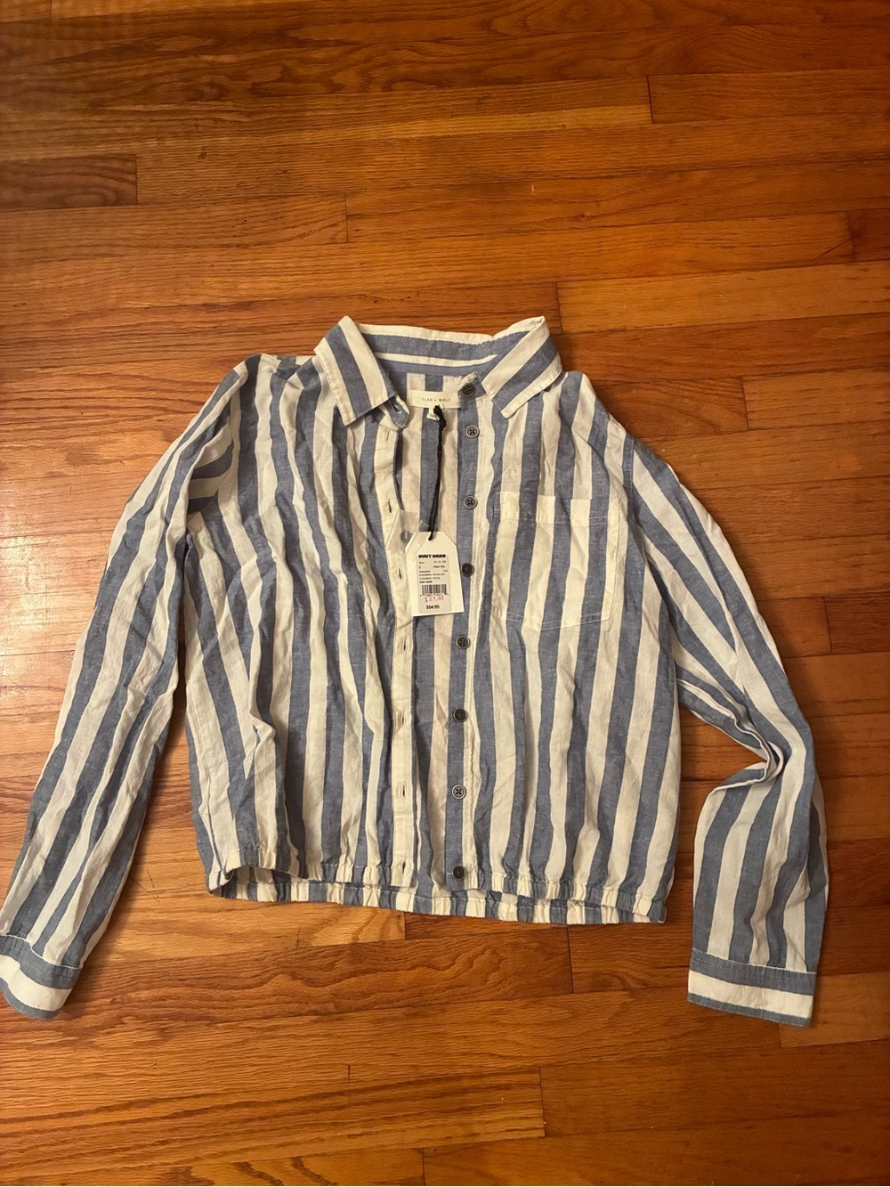 new boot barn striped button up shirt size S